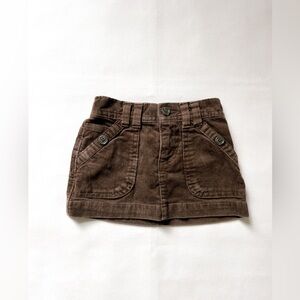 Vintage Old Navy Brown Corduroy Skirt 12-18 GUC